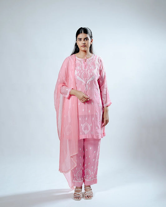 Begum Mulchanderi Readymade Suit Set