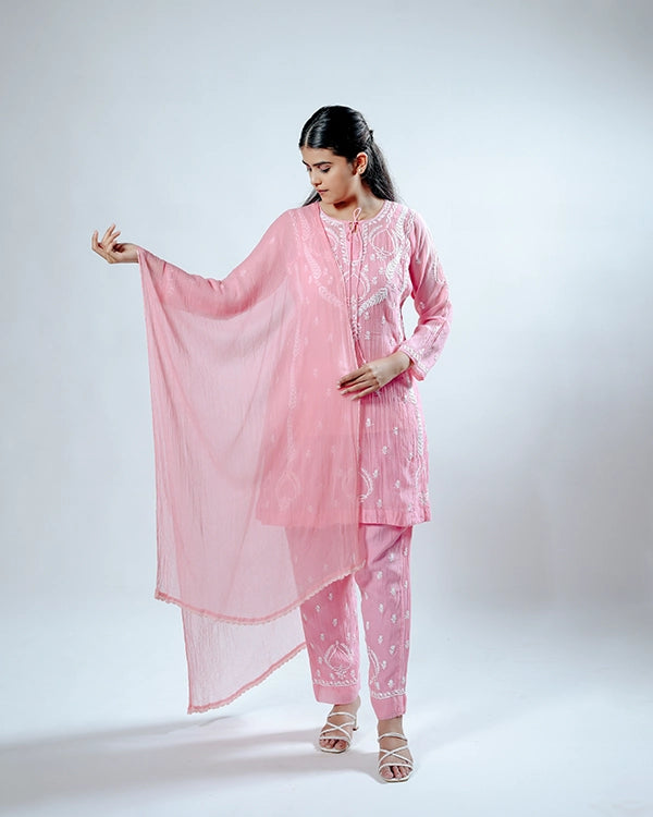Begum Mulchanderi Readymade Suit Set