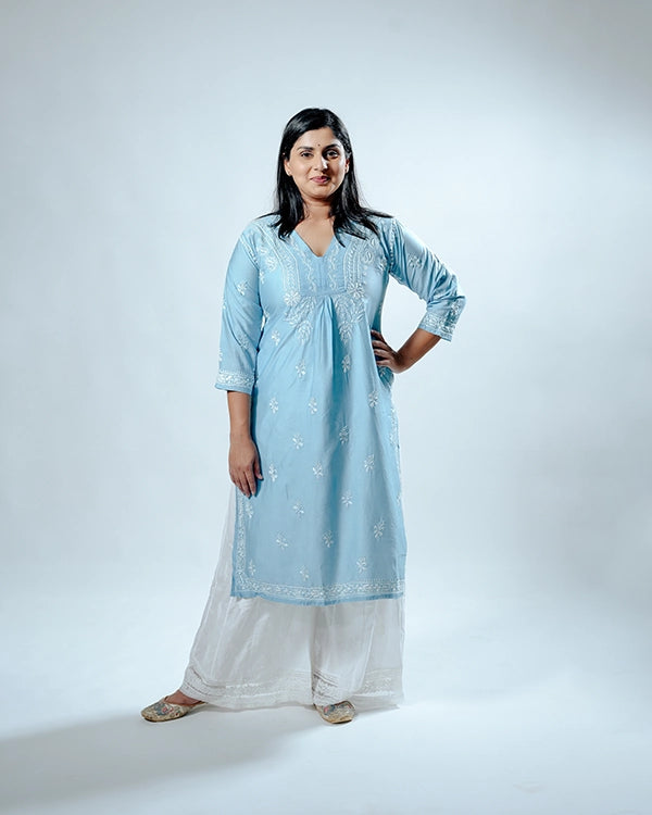 Royal Chanderi Aline Kurti