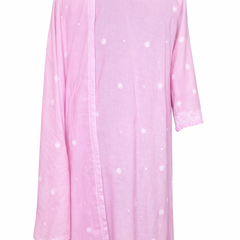 Cotton Pink Kurta Dupatta Set with Katdana Work