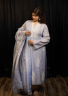 Mul Chanderi Chikankari Suit Set with Sequins & Katdana Detailing