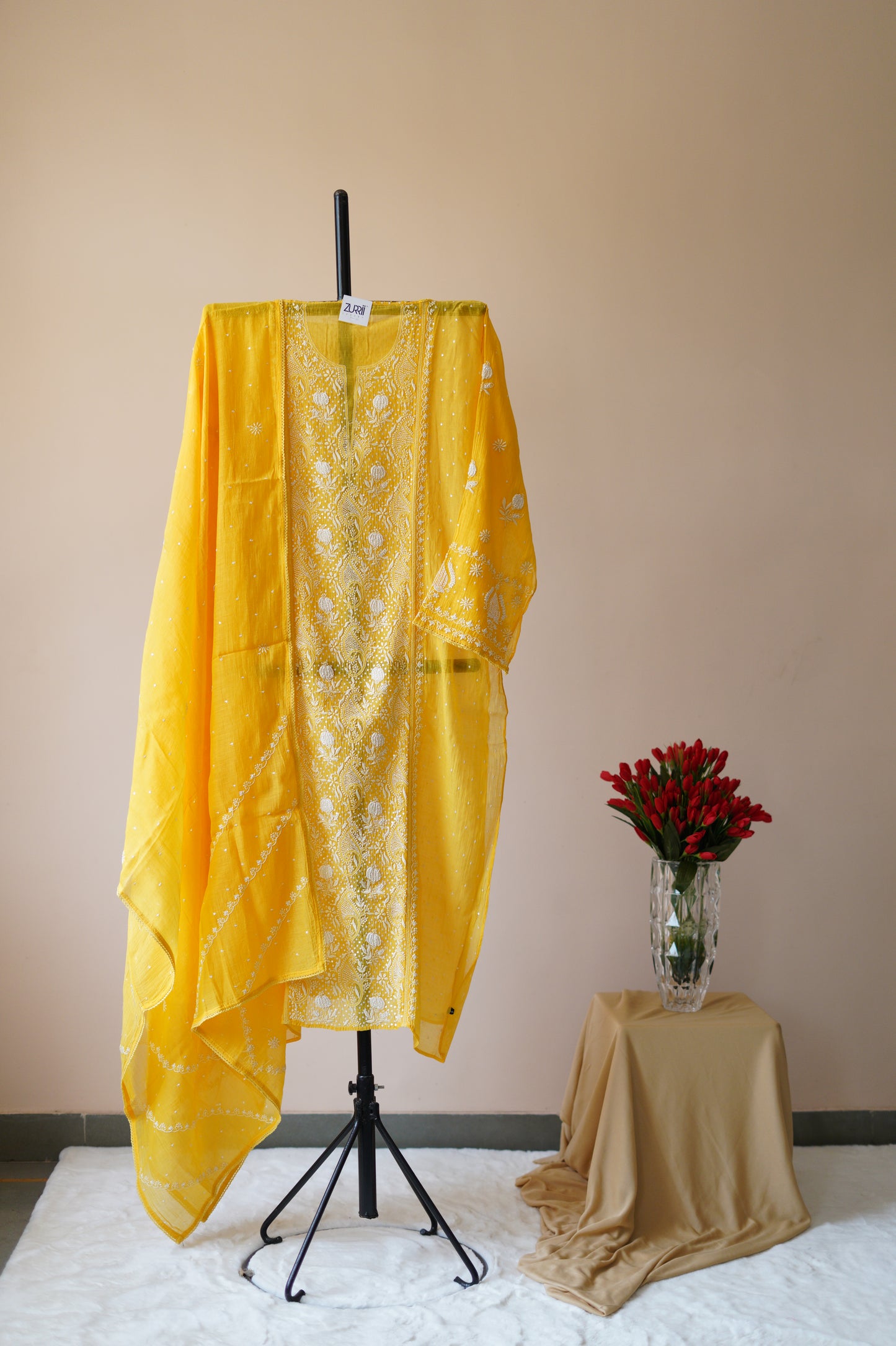 Pantone Yellow Balloon Semistitched Suit Set