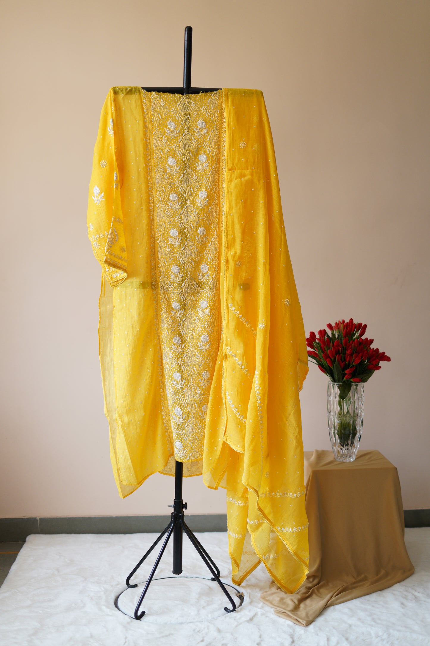 Pantone Yellow Balloon Semistitched Suit Set