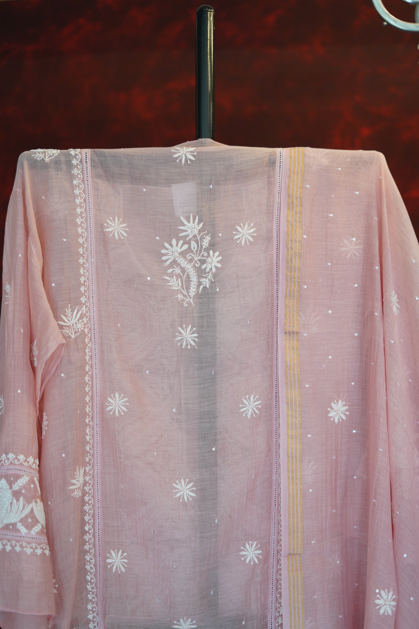 Pantone Seashell Pink Mulchanderi Suit Set