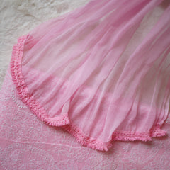 Baby Pink Cotton Unstitched Suit Set - Garad Work