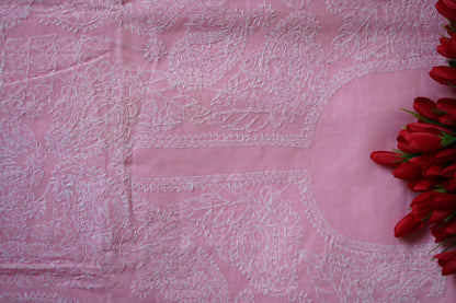 Baby Pink Cotton Suit Set - Garad Work