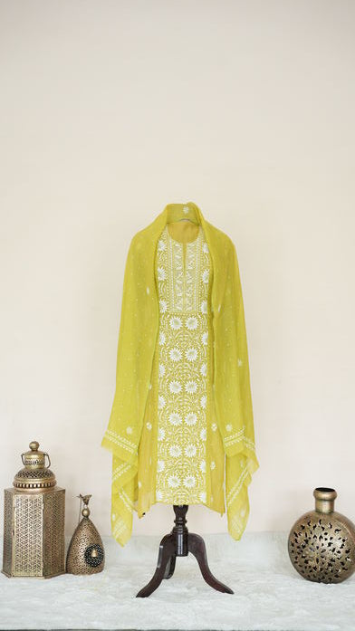 Light Green Chikankari Suit Set