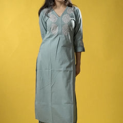 Teal Readymade Cotton Co-ord Set