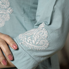 Teal Readymade Cotton Co-ord Set