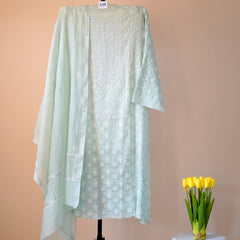 Pantone Hint of Mint Chikankari Suit Set