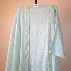 Pantone Hint of Mint Chikankari Suit Set