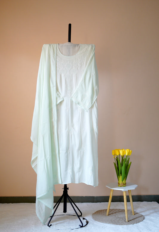 Pantone Canary Green Pure Cotton Suit Set