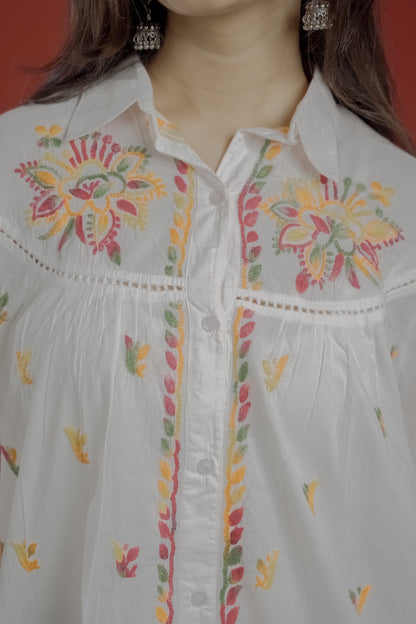 Multicolour Chikankari Shirt