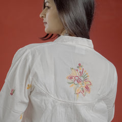 Readymade Cotton Multicolour Chikankari Shirt
