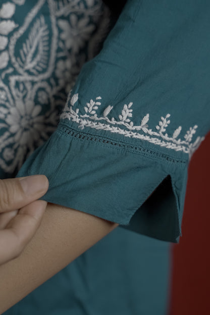 Blue Readymade Cotton Co-Ord Set