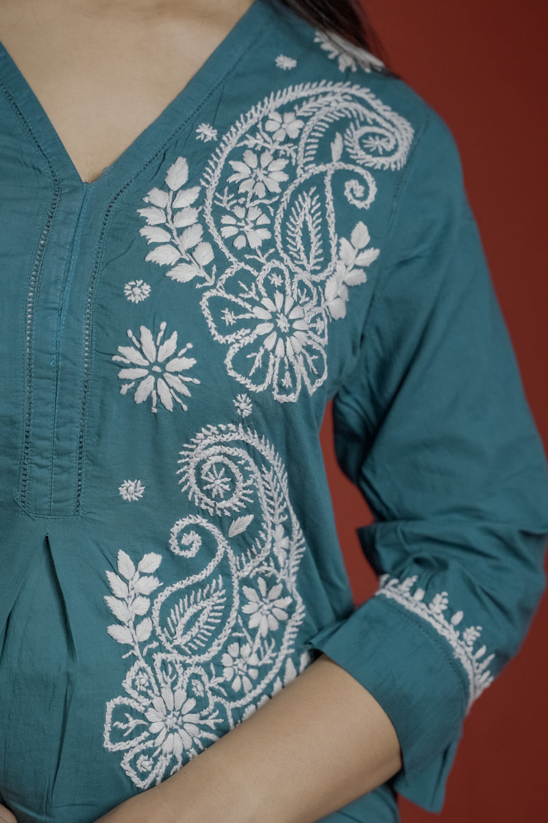 Blue Readymade Cotton Co-Ord Set
