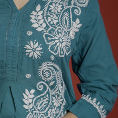 Blue Readymade Cotton Co-Ord Set