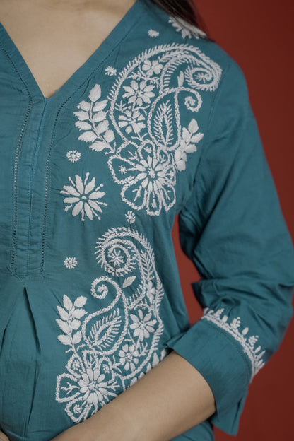 Blue Readymade Cotton Co-Ord Set