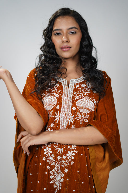 Velvet Brown Kaftan