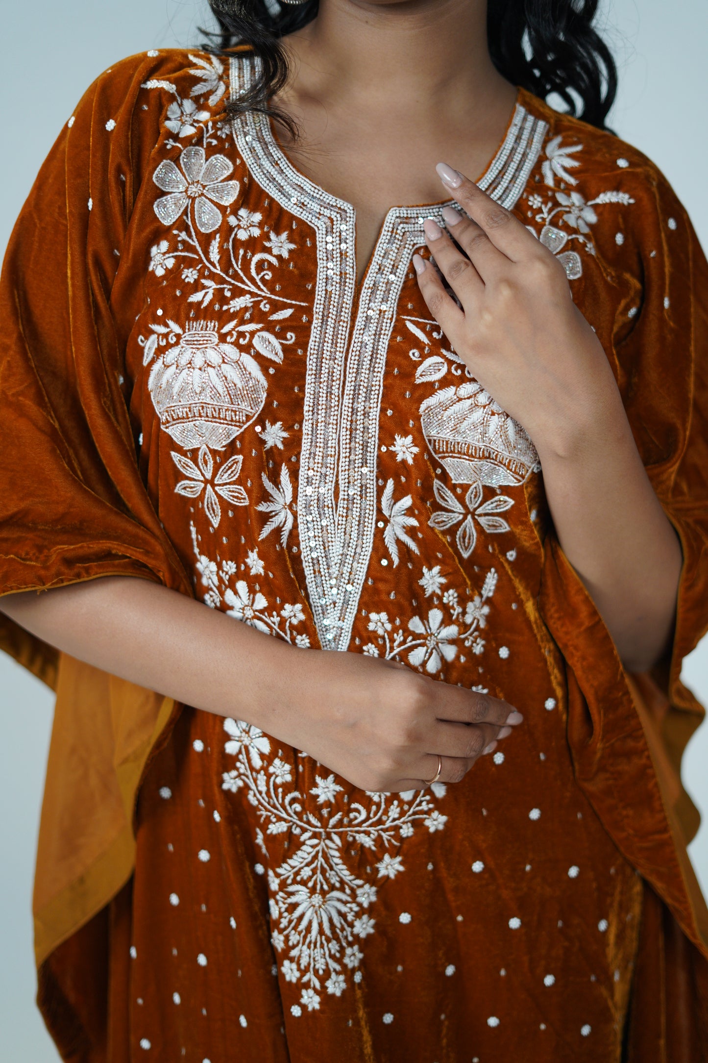 Velvet Brown Kaftan