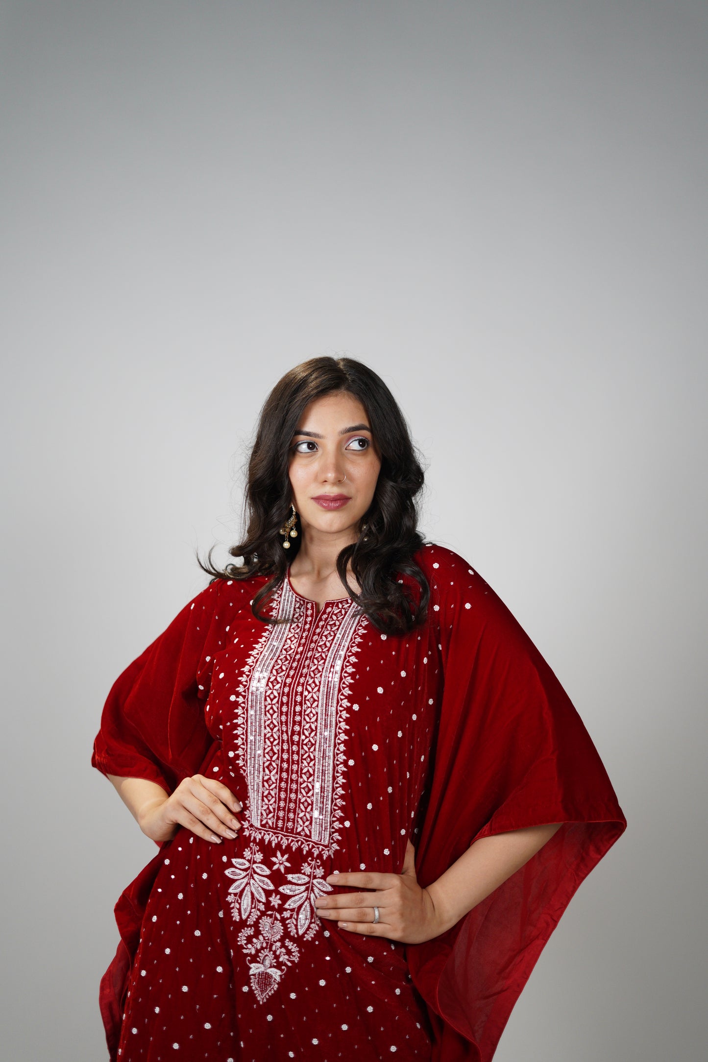 Velvet Red Kaftan (design 2)