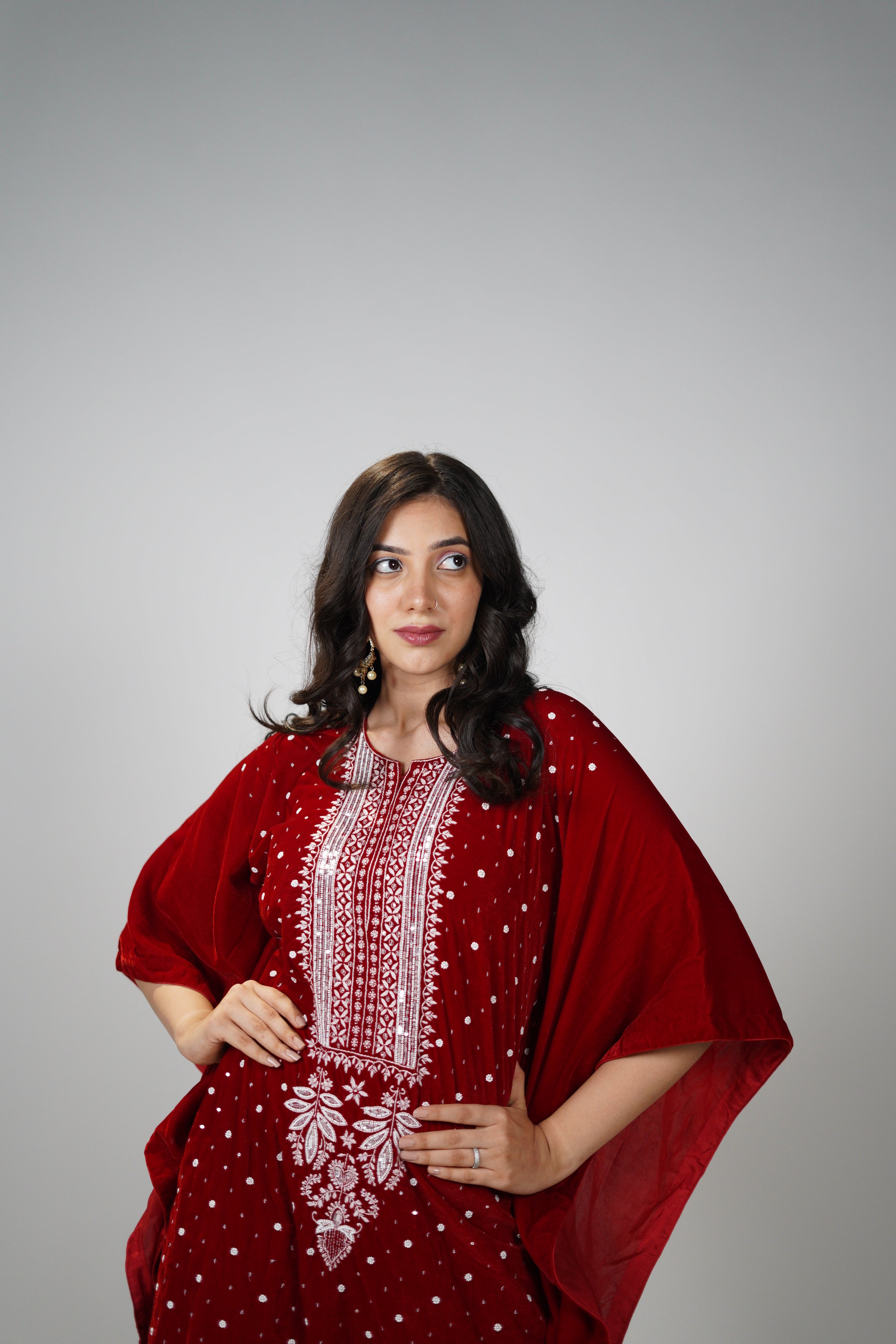 Velvet Red Kaftan (design 2)