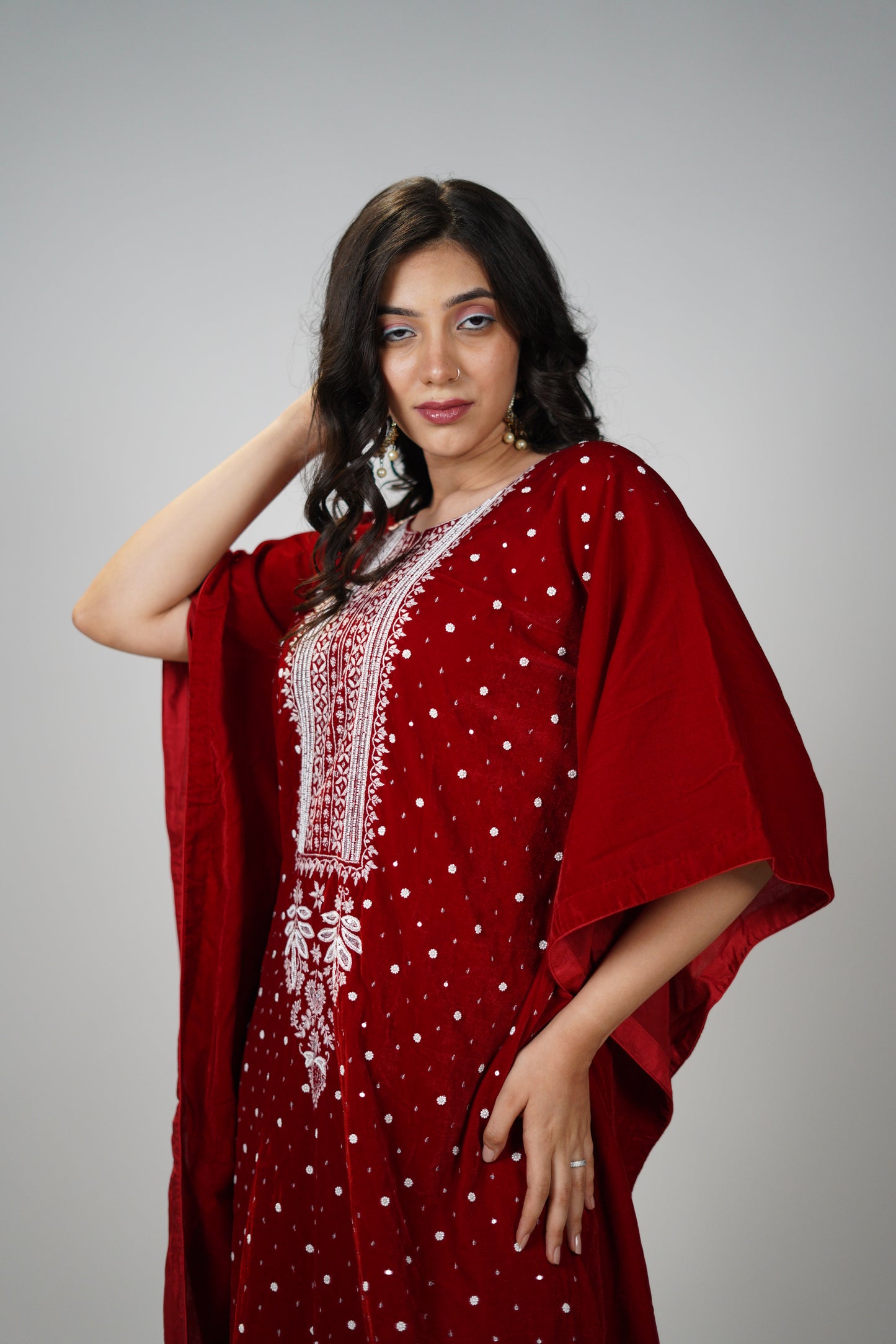 Velvet Red Kaftan (design 2)
