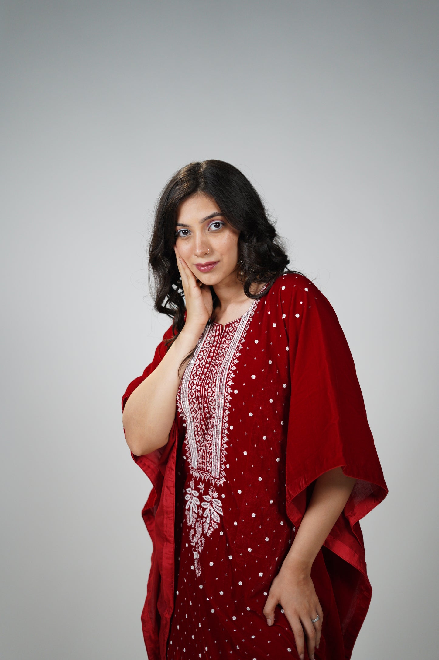 Velvet Red Kaftan (design 2)