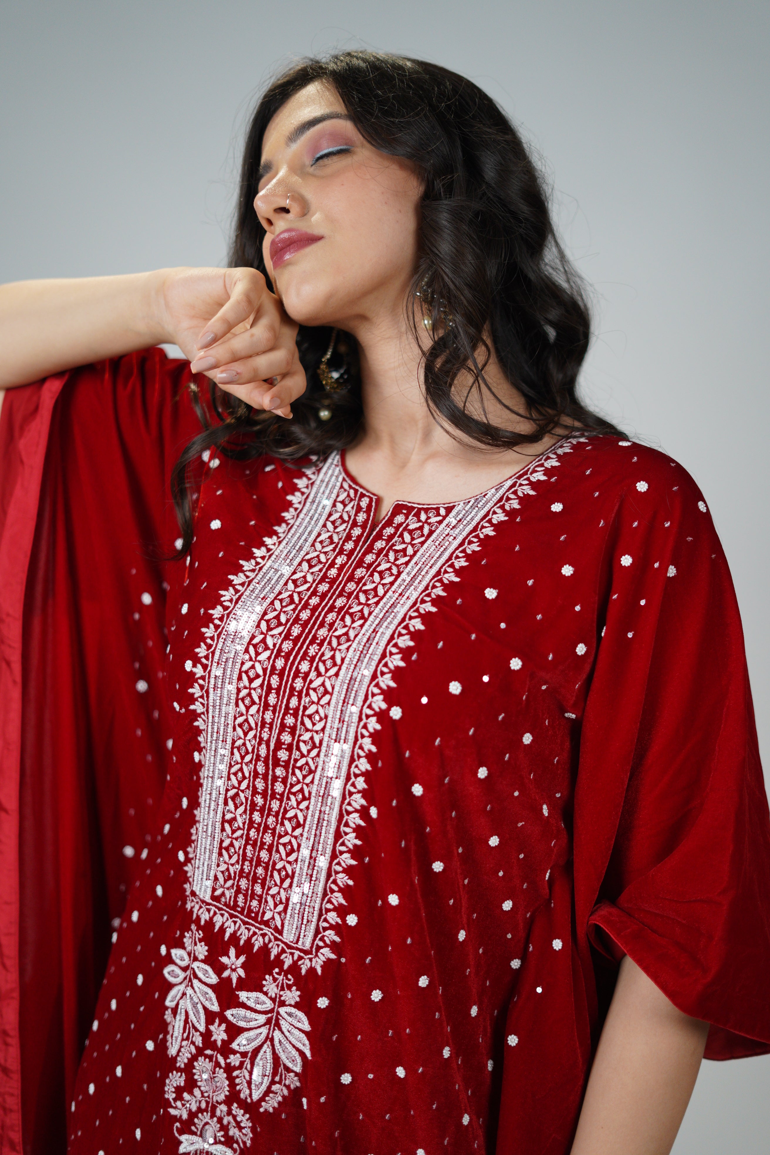 Velvet Red Kaftan (design 2)