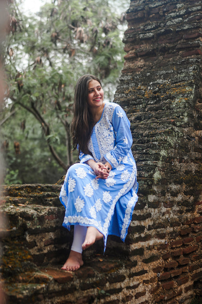 Blue Cotton Kurti