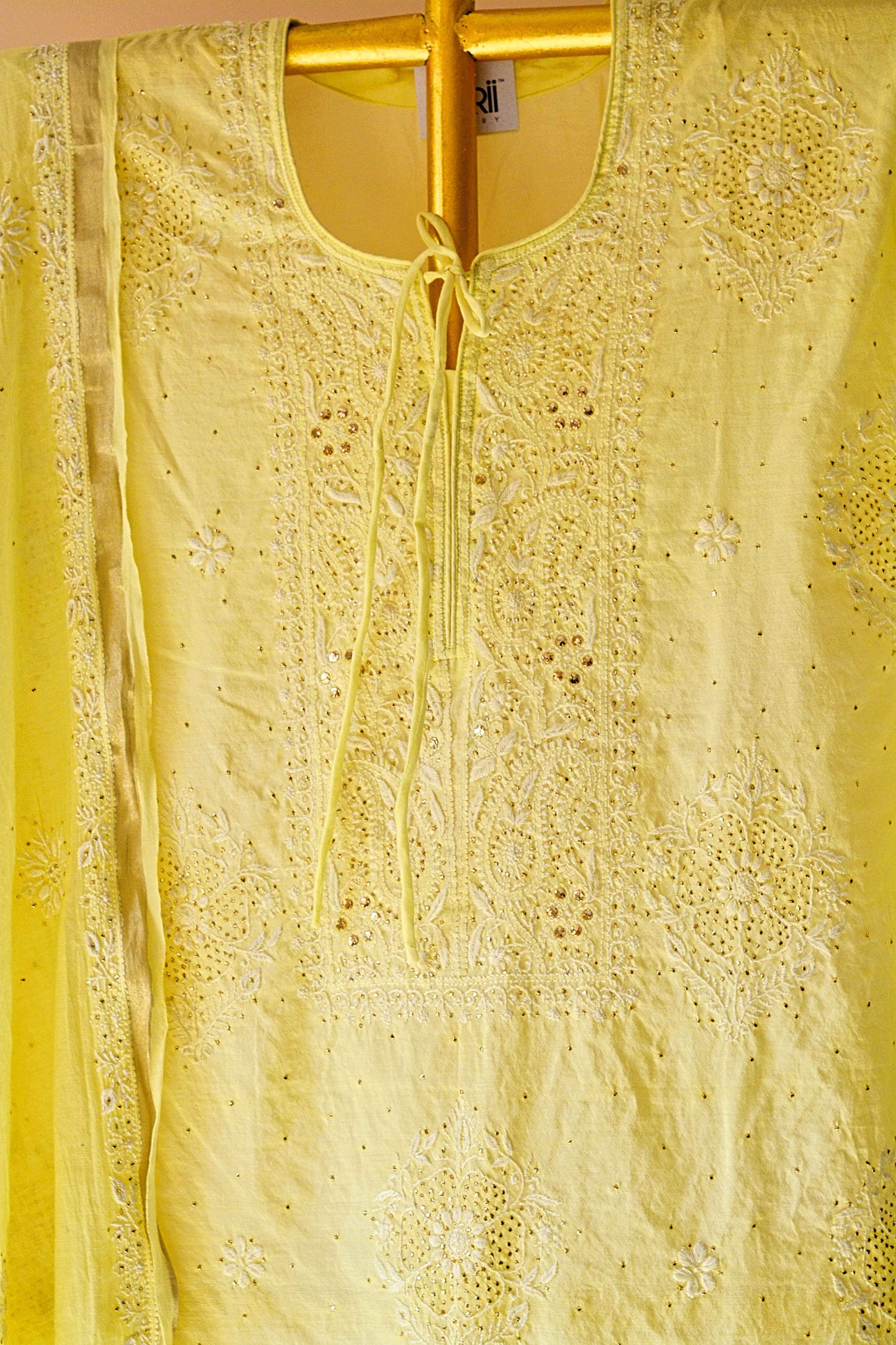 Chikankari Mulchanderi Kurta Dupatta Set