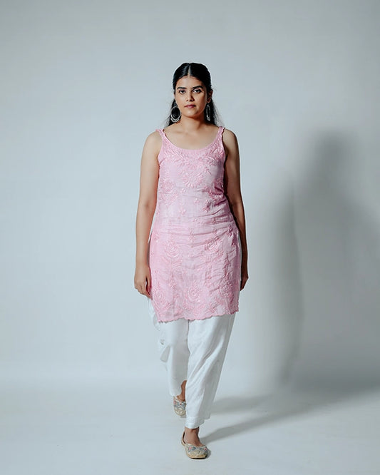 Royale Muslin Pink Kurta