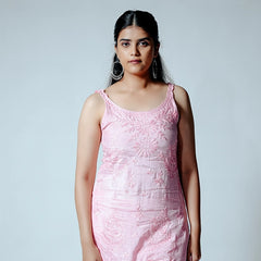 Royale Muslin Pink Sleeveless Kurta
