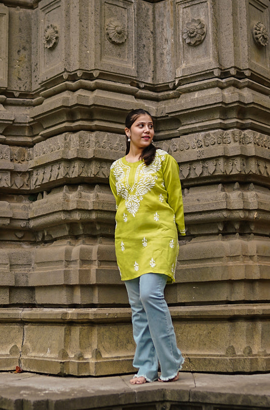 Green Short Kurti