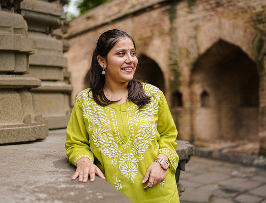 Green Short Kurti