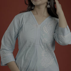 Blue Readymade Cotton Co-Ord Set