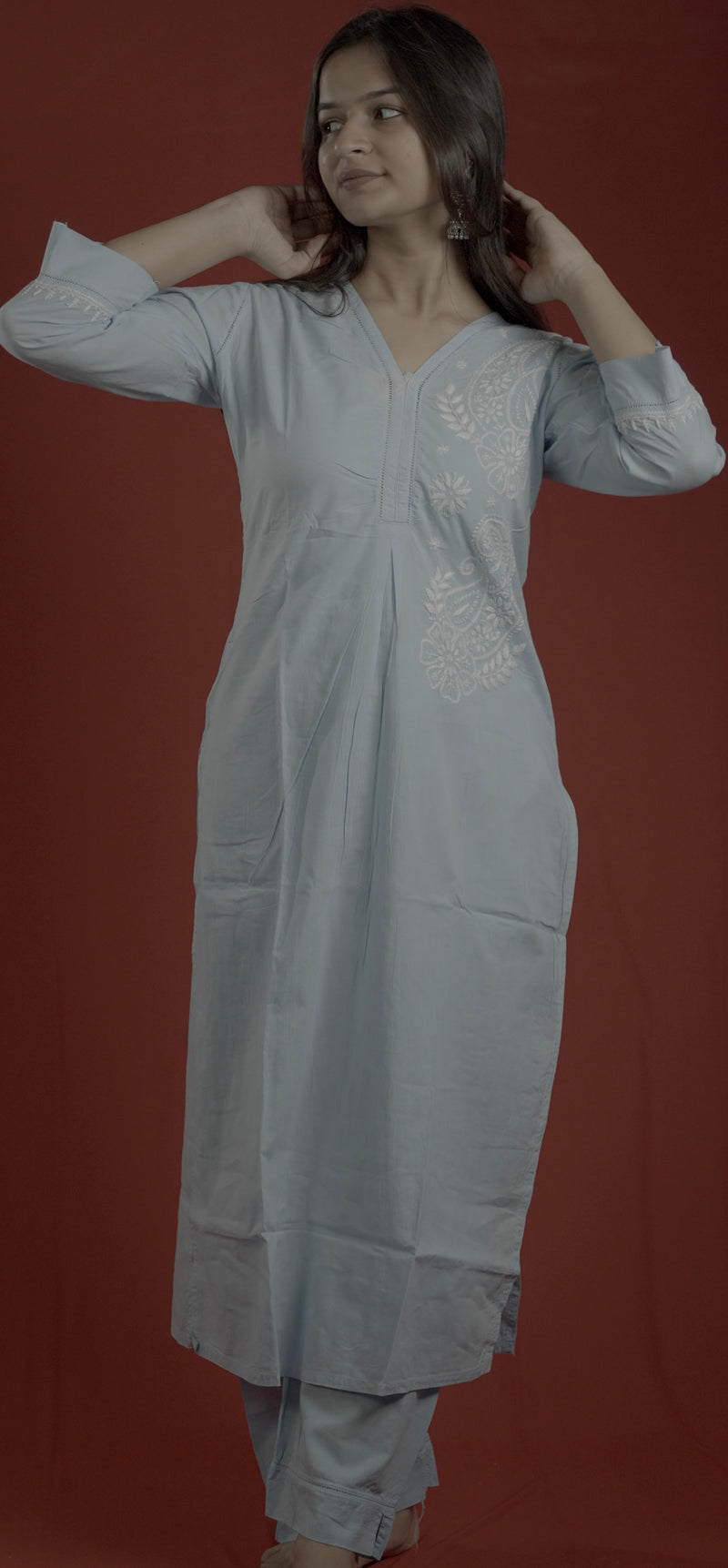 Blue Readymade Cotton Co-Ord Set