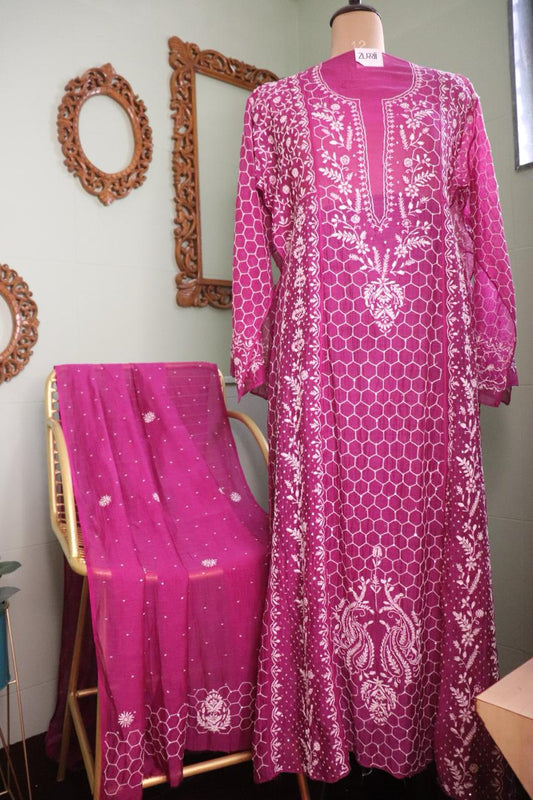 Mulchanderi A line suit set