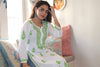 White and Green Rayon Kurta