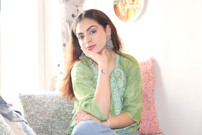 Green Muslin Top
