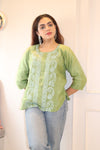 Green Muslin Top
