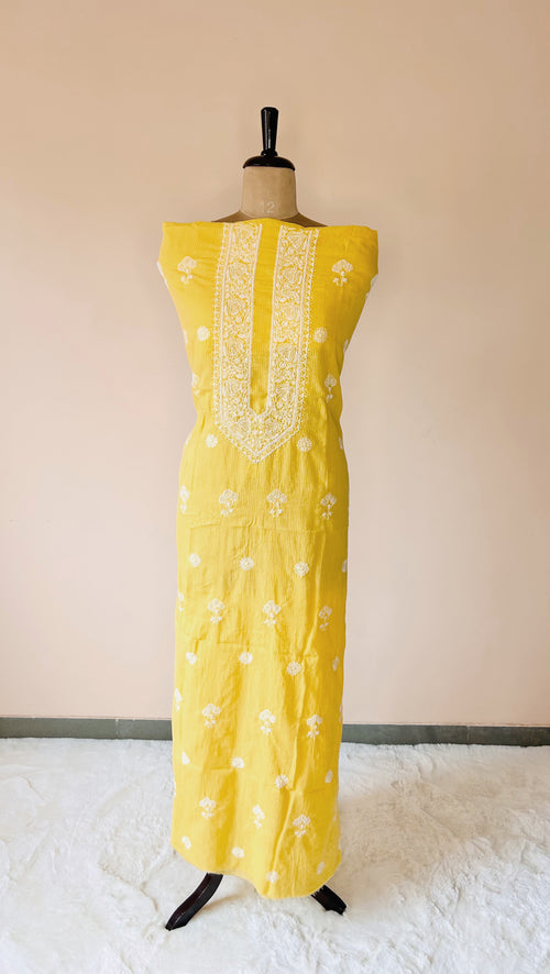 Yellow Kota Unstitched Kurta