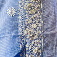 Blue Kota Unstitched Kurta