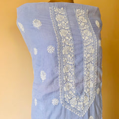 Blue Kota Unstitched Kurta