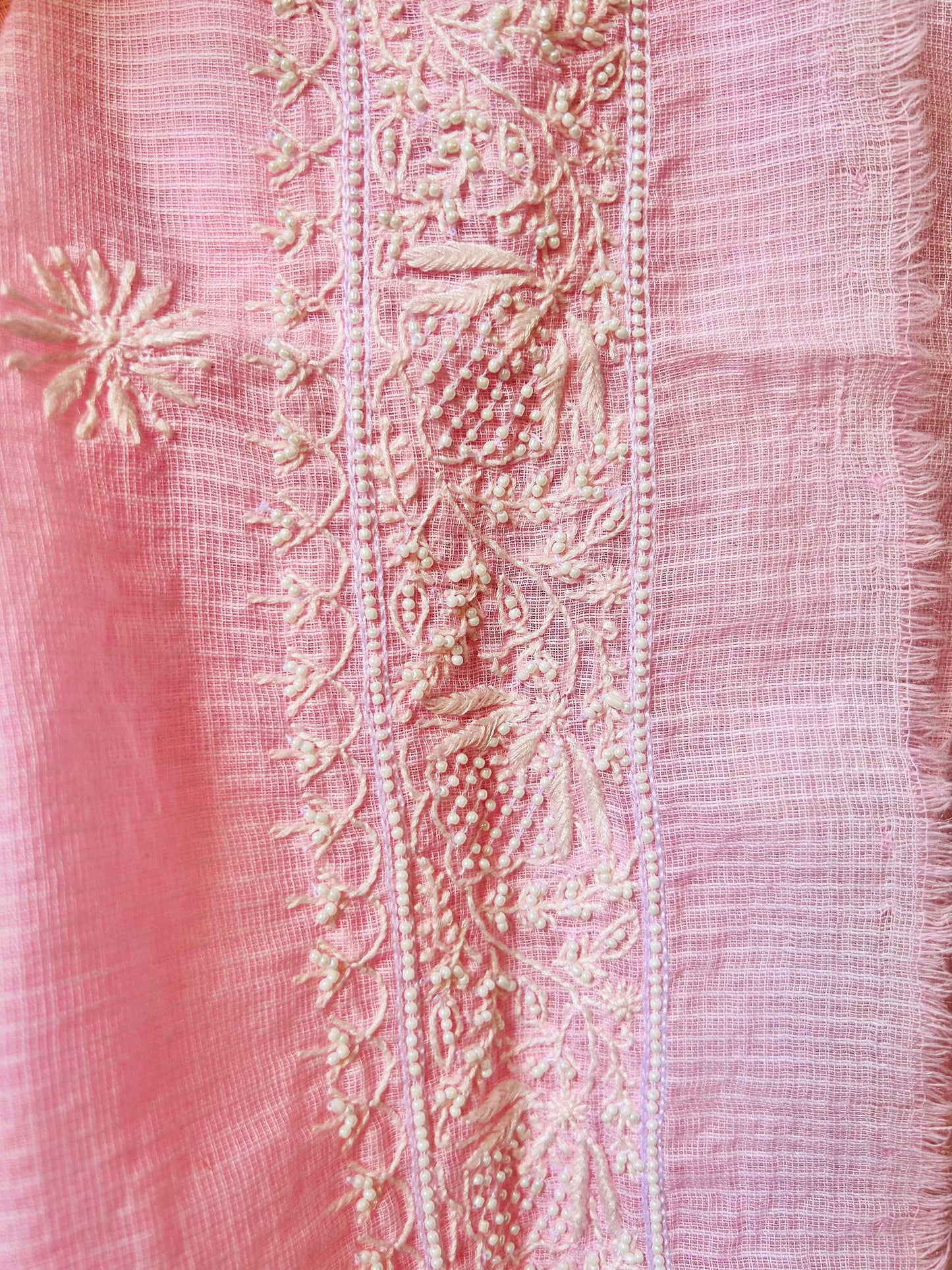 Pink Kota Unstitched Kurta