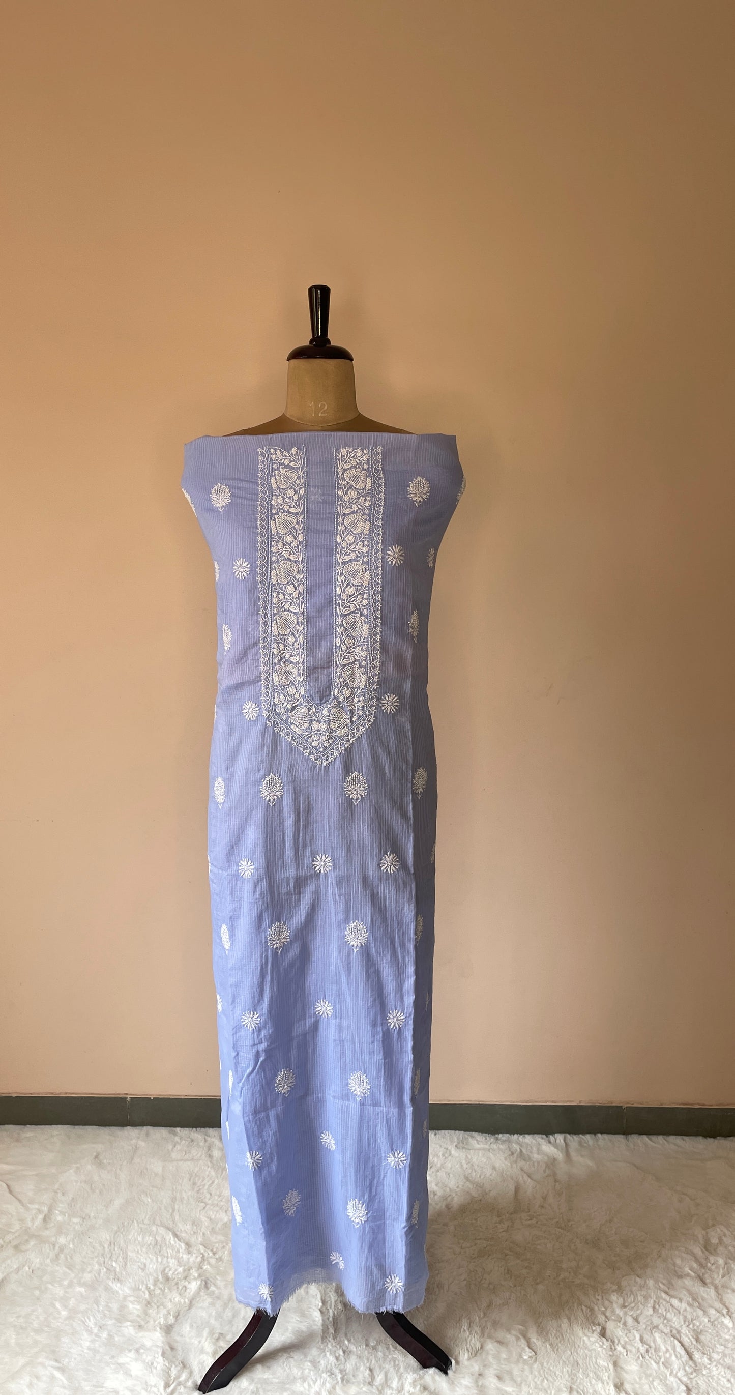 Blue Kota Unstitched Kurta