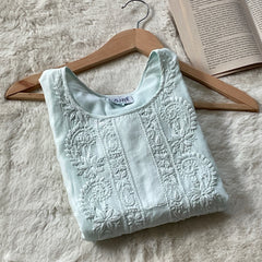 Light Blue Muslin Top - Shirt