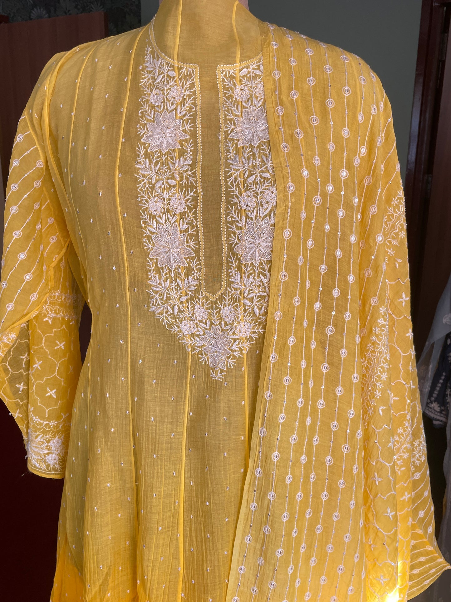 Yellow Chikankari Suit Set