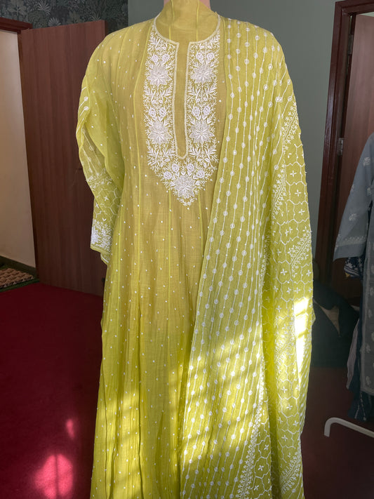 Light Green Chikankari Suit Set