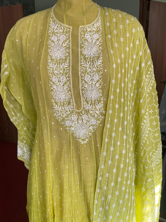Light Green Chikankari Suit Set